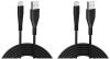 URBN Type-C USB 3.4 Amp | 25W Fast Charging Cable for Smartphone | Unbreakable Rugged & Nylon Braided | Quick Charge (QC) Compatible | Made in India | Length (5 Feet) – Black (Pack of 2)