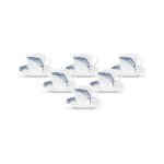 La Opala Diva, Quadra Collection, Opal Glass Coffee Cup & Saucer Set 12 Pcs, Belladonna, White, 125 Ml