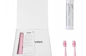 Vgr V-806 Sonic Electric Toothbrush With 2 Brush Heads, One Charge For 30 Days, Dupoint Bristle Fast Charge, 3 Modes With 2 Minutes Built In Smart Timer, Electric Toothbrushes – Pink