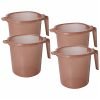 Wonder Homeware Dyna 1000 St Bathroom Mug, Strong Plastic Material,For Use In Bathroom, Kitchen, Laundry, Garage,Pack Of 4 Pc, 1000 Ml, Blue Color (Brown)
