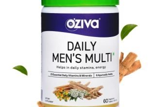 Oziva Natural Multivitamin For Men With Ashwagandha, Akarkara & Choline For Daily Stamina Strength & Energy, 60 Vegetarian Tablets