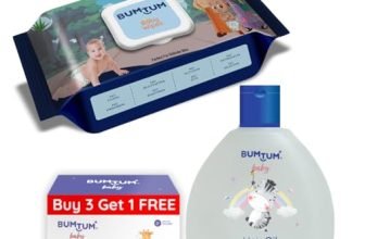 Bumtum Chota Bheem Gentle Soft Moisturizing Wet Wipes With Lid – 72 Pcs.(Pack Of 1) & Baby Soap (4N X 50 Gram) & Baby Hair Oil (200 Ml) Combo