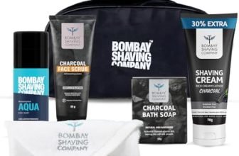 Bombay Shaving Company 6-In-1 Grooming Kit For Men | Valentine Day Gift For Men | Shaving Kit For Men | Charcoal Scrub, Shaving Cream, Post Shave Balm, Charcoal Soap, Towel, Shaving Kit Bag | Gift Hamper For Men, Husband, Boyfriend