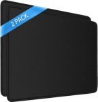 STRIFF Mousepad Mouse Mat 230X190X2mm Mouse Pad Gaming/Mouse pad for Laptop Non-Slip Rubber Base, Waterproof Surface, Premium-Textured, Compatible with Laser and Optical Mice(Black)(Pack of 2)