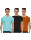 Chromozome Men TEE OS 10 (Pack of 3) M Black-Maroon-Blue