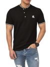 Lymio Men T-Shirt || T-Shirt for Men || Plain T Shirt || T-Shirt (Polo-06-10) (L, Black)