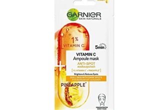 Garnier Skin Naturals, Serum Mask, Brightening & Anti-Spots, Ampoule Mask Pineapple, 1Pc, 15G