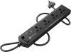 Portronics Power Plate 10 Multi Plug 1500W 4  Socket Extension Boards(Black, 3 m)