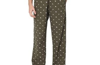 Underjeans Men Olive Cotton Printed Pyjama Regular Fit (Ujmpyjppj001Olive S)