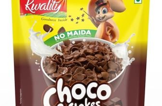 Kwality Choco Flakes 1Kg | Made With Whole Wheat, No Maida Chocos | Source Of Protein & Fiber | Richness Of Chocolate | Healthy Food & Breakfast Cereal For Kids