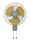 Bajaj Rapido Hs 400Mm Grey & Yellow Wall Fan