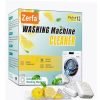 Zerfa (Pack of 24) Lemon-Scented Washing Machine Deep Cleaner Descaler Tablets, Powerful Descaling and Stain-Removing for Front and Top Load Machine