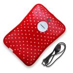 Careforce Electric Hot Water Bag Hot Bags For Pain Relief In Shoulder, Back, Neck And Full Body Electric Heating Pad For Pain Relief In Period Cramps Electric Heating Bag-Polka Dotted- Red