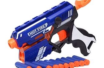 Jack Royal Storm Hot Fire Soft Bullet Gun Toy With 10 Safe Soft Foam Bullets, Fun Target Shooting Battle Fight Game For Kids Boys (Storm- Hot Fire)
