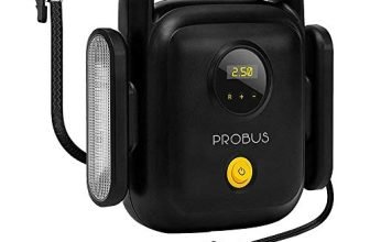 Probus Heavy Duty 150 Psi 4 Cylinders Compact Digital Tyre Inflator Smart Auto Off Air Compressor for Car, Black