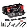 Woscher 578 2In1 Portable Air Compressor Tyre Inflator With Car Vacuum Cleaner, Dc12V,120 Watts High Power 5500Pa Handheld Car Vacuum W/Led Light, 12Ft Power Cord, For Wet/Dry Use, Tyre Inflator
