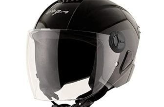 Vega Aster Dx Open Face Helmet Black, Size:L(59-60 Cm) – Motorcycling