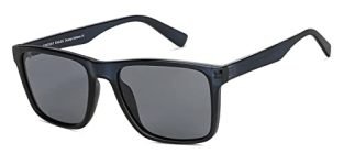 VINCENT CHASE EYEWEAR By Lenskart | Full Rim Wayfarer Branded Latest and Stylish Sunglasses | Polarized and 100% UV Protected | Men & Women | Large | VC S13973 Blue Frame/Lens Grey – Pack of 1