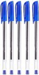 Reynolds D Fine Ballpen 5 Ct – Blue | Ball Point Pen Set With Comfortable Grip | Pens For Writing | School And Office Stationery | Pens For Students | 0.7 Mm Tip Size