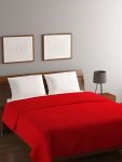 Rubix Home 220 GSM All Season Maroon Fleece Blanket Double Bed