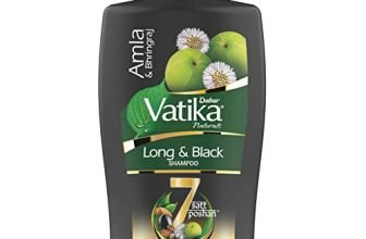 Dabur Vatika Long & Black Shampoo – 1L | With Amla & Bhringhraj | For Shiny, Long & Black Hair | No Added Parabens | Provides Gentle Cleansing, Conditioning And Nourishment To Hair