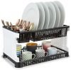 Darkpyro Plastic Dish Drainer For Kitchen,Black