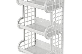 Cello Tokyo Plastic Storage Shelf, Granite White