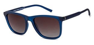 VINCENT CHASE EYEWEAR By Lenskart | Full Rim Wayfarer Branded Latest and Stylish Sunglasses | Polarized and 100% UV Protected | Men & Women | Large | VC S12643 Frame Blue/Lens Brown – Pack of 1