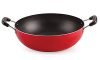 NIRLON Non Stick Cooking Non-Stick Gas Stove Compatible Bottom Deep Fry Kadhai 18.5Cm – 1.2 Ltr[New_26Mm_Classic_Kd10],red