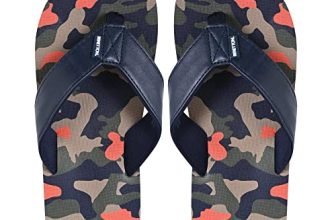 United Colors Of Benetton Ucb Men’S High Fashion Camo Print, Navy Eva Flip Flops And House Slippers