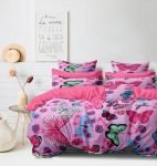 Cortina Double Bedsheet with 2 Pillow Covers | 144 TC Soft Brushed Microfiber – Breathable & Wrinkle Free – 3 Pcs Set, Pink