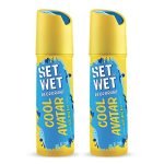 SET WET Deodorant For Men Cool Avatar Refreshing Mint, 150ml (Pack of 2)