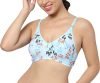 FIMS – Fashion is my style Cotton Bra Non-Padded Non-Wired Bra Floral Print Bra for Women Combo Pack Girls Everyday Bra, Multicolor Cup B Pack of 1 Blue 42B
