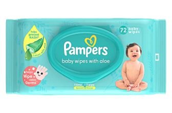 Pampers Baby Aloe Wipes With Lid, 72 Wipes