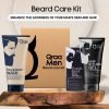 Qraa Beard care kit -Mooch & Beard Oil-For Hair growth,Face and Beard Wash and Hair Styling Gel for men(3 Items in the set)