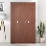 Nilkamal Massif Engineered Wood Wardrobe (Finish Color – Urban Walnut) 1 Year Warranty (3 Door)