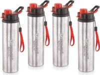 Nirlon Tranzy Sipper Single Wall Water 900 Ml Bottle(Pack Of 4, Silver, Steel)