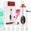 BINSBARRY 6 in 1 Multi-function Blackhead Remover Tools | Electric Derma suction Machine | USB Rechargeable Acne Pimple Pore Cleaner Vacuum tool | Facial Cleanser Device for Nose & Skin Care (White)