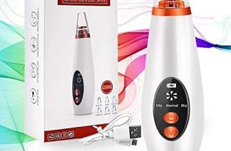 BINSBARRY 6 in 1 Multi-function Blackhead Remover Tools | Electric Derma suction Machine | USB Rechargeable Acne Pimple Pore Cleaner Vacuum tool | Facial Cleanser Device for Nose & Skin Care (White)