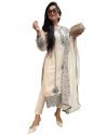 GoSriKi Women’s Rayon Blend Straight Embroidered Kurta with Pant & Dupatta (TRP Off-White-NM-GS_M_White_Medium)