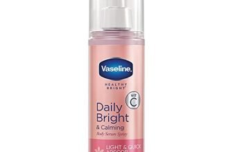 Vaseline Daily Bright & Calming Body Serum Spray 180Ml, Feels Light And Makes Skin Bright