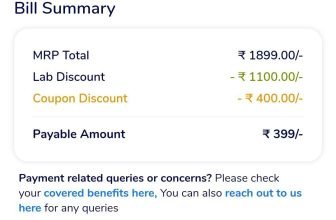 Medibuddy deal : Extra 50% Off On All Lab Tests & Health Checkup + 1 Free Online Doctor Consultation (Worth ₹499).Apply Code ➡️  DP55Master Link : ⬅️Basic Health Checkup (59 lab test) @399⬅️Full Body Essential Checkup (64 lab test) @499⬅️Full body Health Checkup (81 lab test) @699Note : “After Completing your lab test, you’ll get a SMS with a Code & Redeem Link for a Free Online Doctor Consultation.”⬅️ Limited Time Only – Free Doctor Consultation