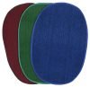 Kuber Industries Oval Shape Microfiber Anti Slip 3 Pieces Door Mat (KUBMART012138, 14” X 23”, Maroon, Green and Blue, Standard)