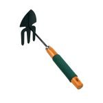 ATEVON 2-in-1 Double Hand Hoe Gardening Tool: Efficient Gardening Companion with Wooden Handle for Versatile Use