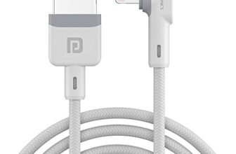 Portronics Konnect L 1.2M Por-1401 Fast Charging 3A 8 Pin Usb Cable With Charge & Sync Function (White)