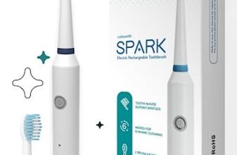 Caresmith Spark Rechargeable Electric Toothbrush | 6 Operating Modes | 40000 Vibrations Per Minute | 2 Brush Heads (White)