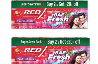 Dabur Red Bae Fresh Gel – 600Gm (300Gm*2) | Fights Bad Breath, Cavity Germs And Plaque | 12Hr Freshness | Activ Germ-Kill Formula