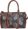 The CLOWNFISH Grey Shoulder Bag Lorna Printed Handicraft Handbag Ladies Shoulder Bag For Women College Girls