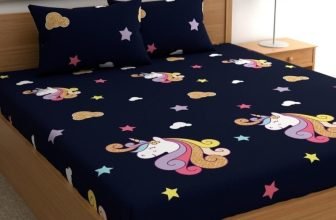 Deepika Imports 240 Tc Polycotton King Cartoon Fitted (Elastic) Bedsheet(Pack Of 1, Blue)