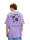 Rigo Printed Oversized T-Shirts for Men | Drop Shoulder T-Shirt for Men Light Purple